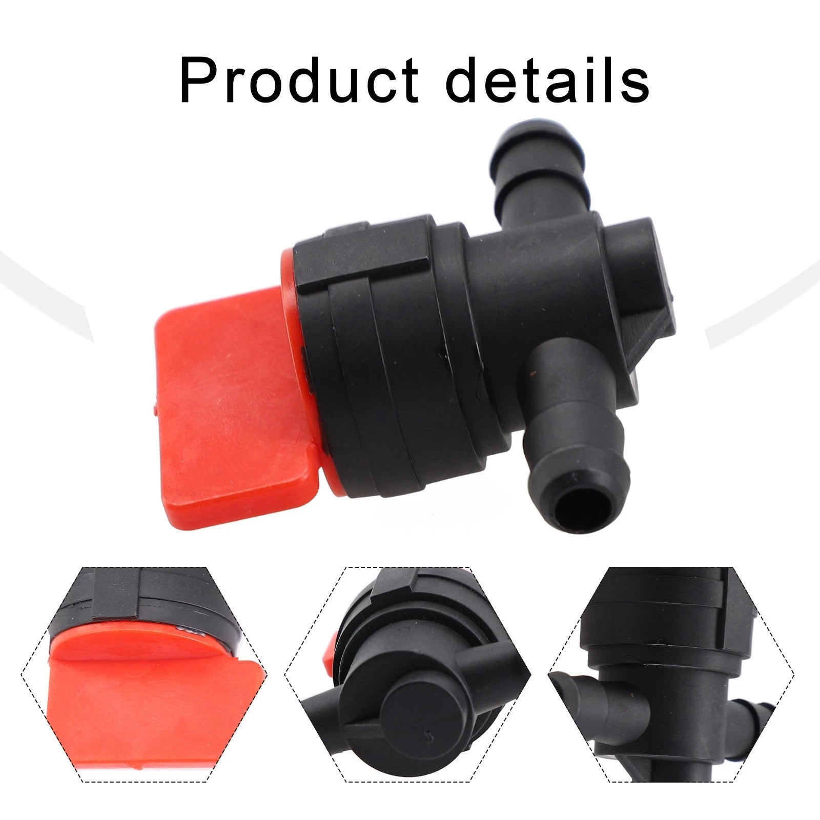 8mm Plastic In-line Petrol On/off Fuel Tap Switch Valve For