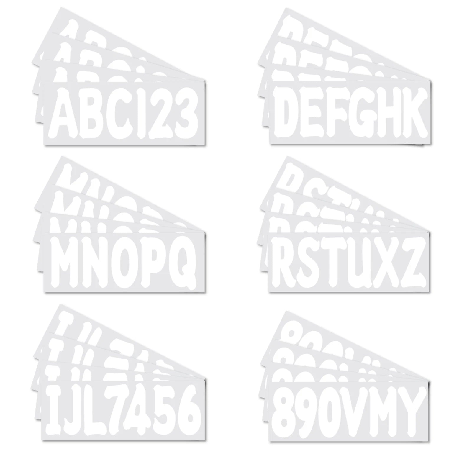 Boat &Amp; Power Watercraft Registration Kit 4 Sets Of A-z &Amp; 0-9