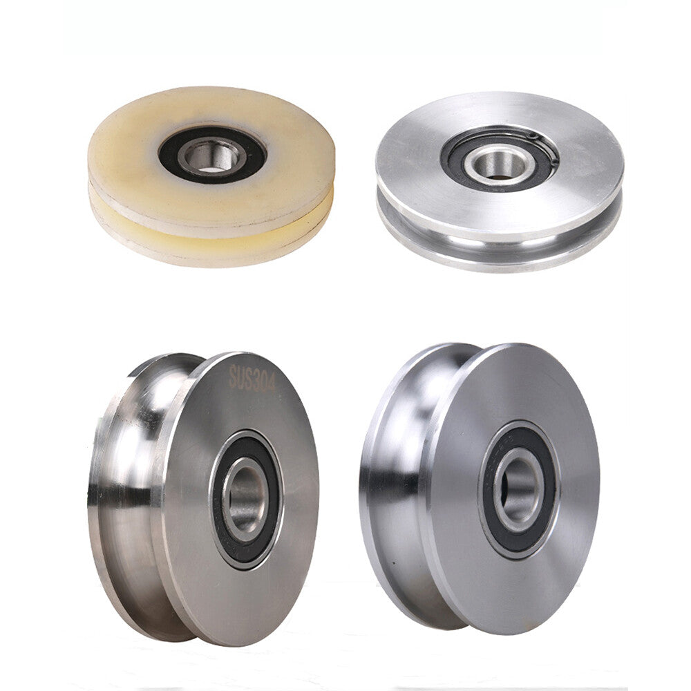 Steel/Precision Nylon U-Groove Sliding Door Pulley