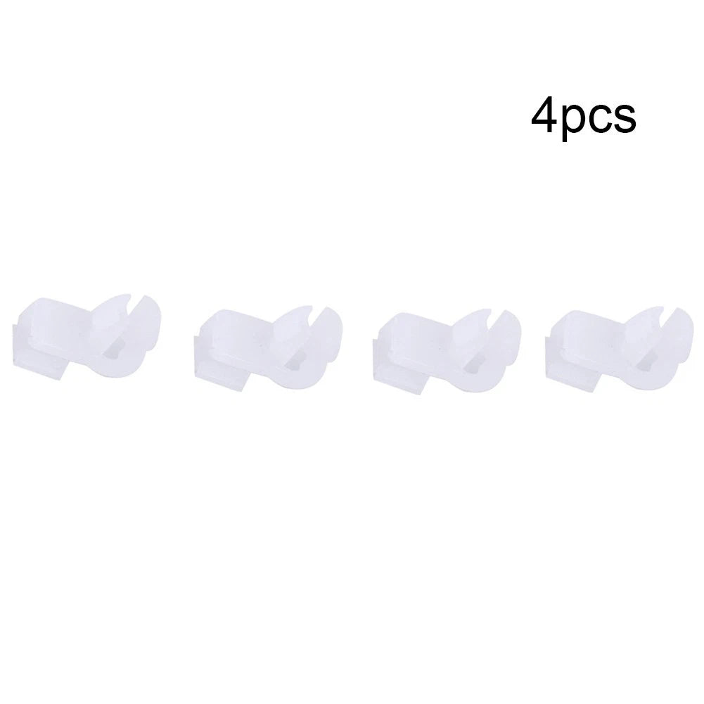 Set Of 4 White Car Door Lock Rod Clip Fixing Fasteners Hole Size 5 7