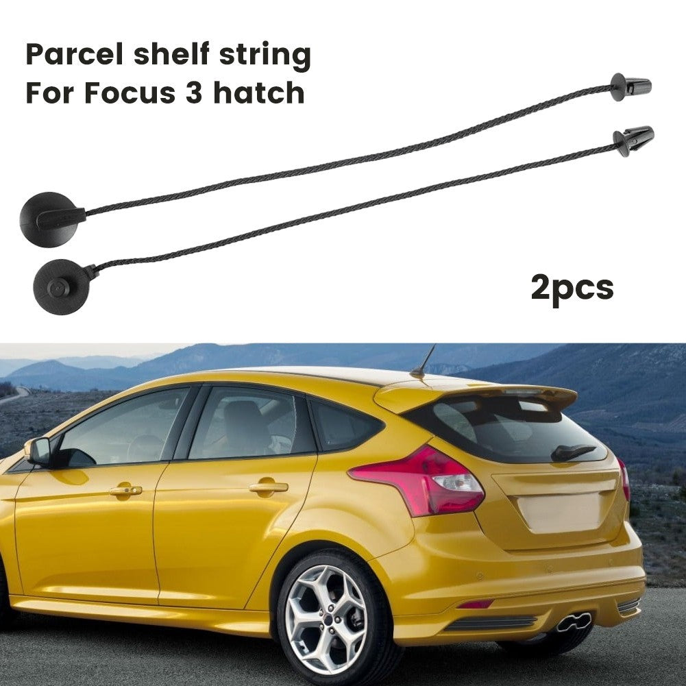 Shelf String 2x Accessories Black For Ford Focus For Mk3 Hatch Parcel