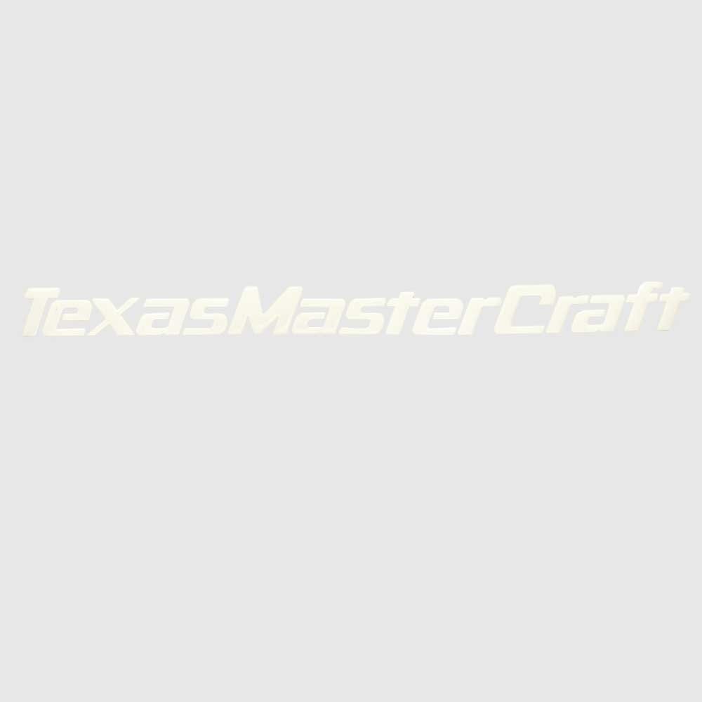 Mastercraft Boat Raised Logo Decal U34680-02 | 20 1/2 Inch White Texas by Mastercraft