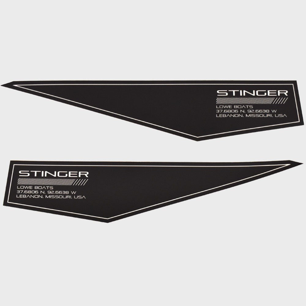 Lowe Stinger Boat Decals Glossy Sticker Set of 2 by Lowe