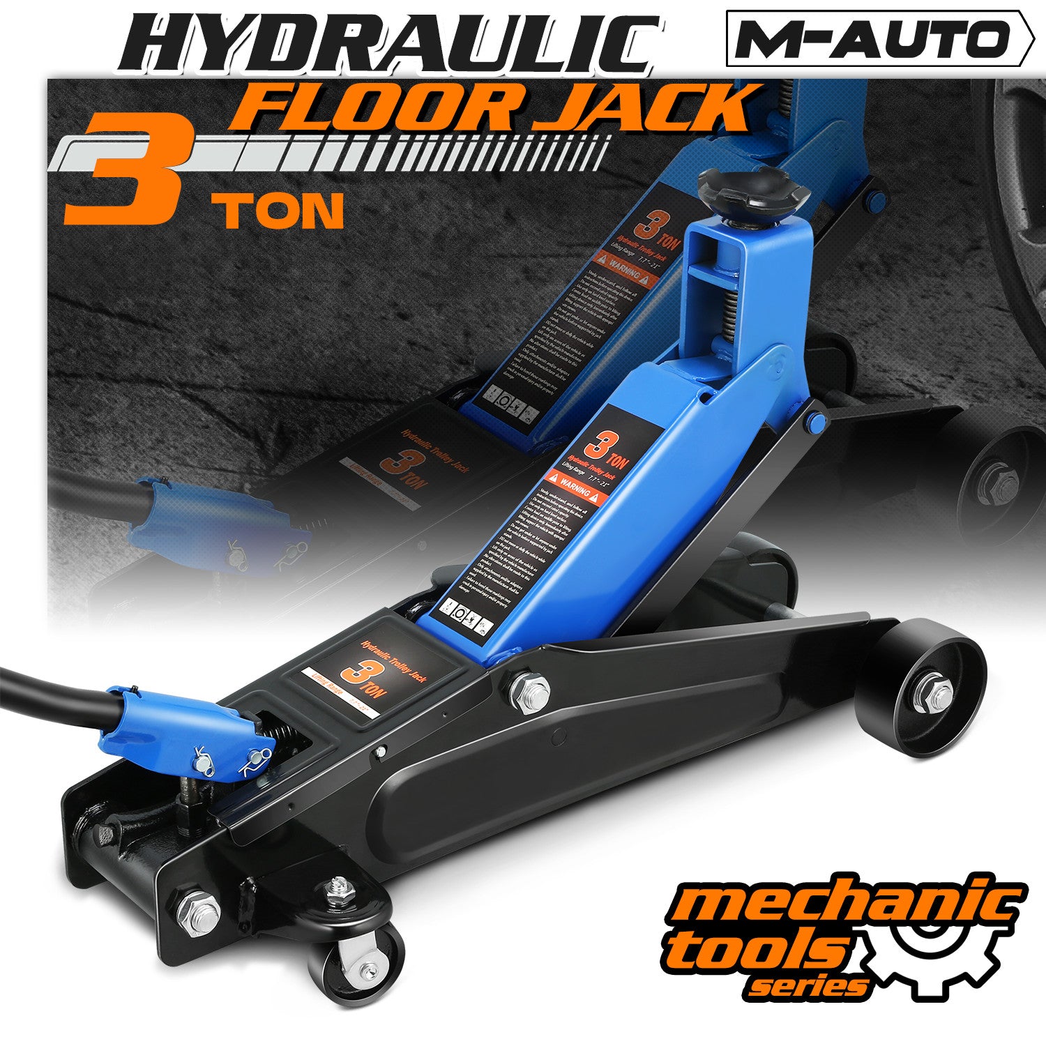 3 Ton Heavy Duty Floor Jack — Blue