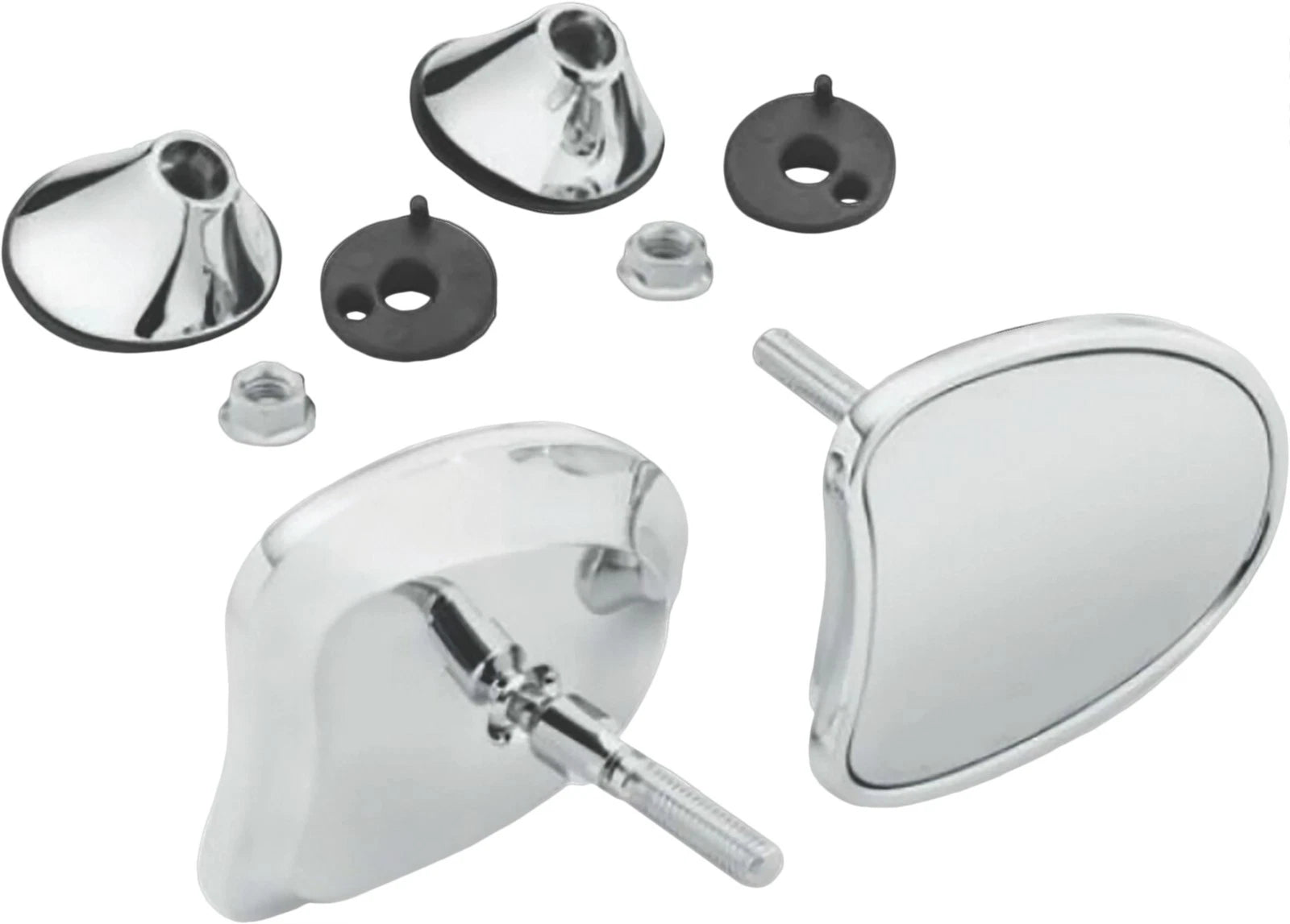 Harddrive Tapered Fairing Mirrors Chrome For Harley Davidson
