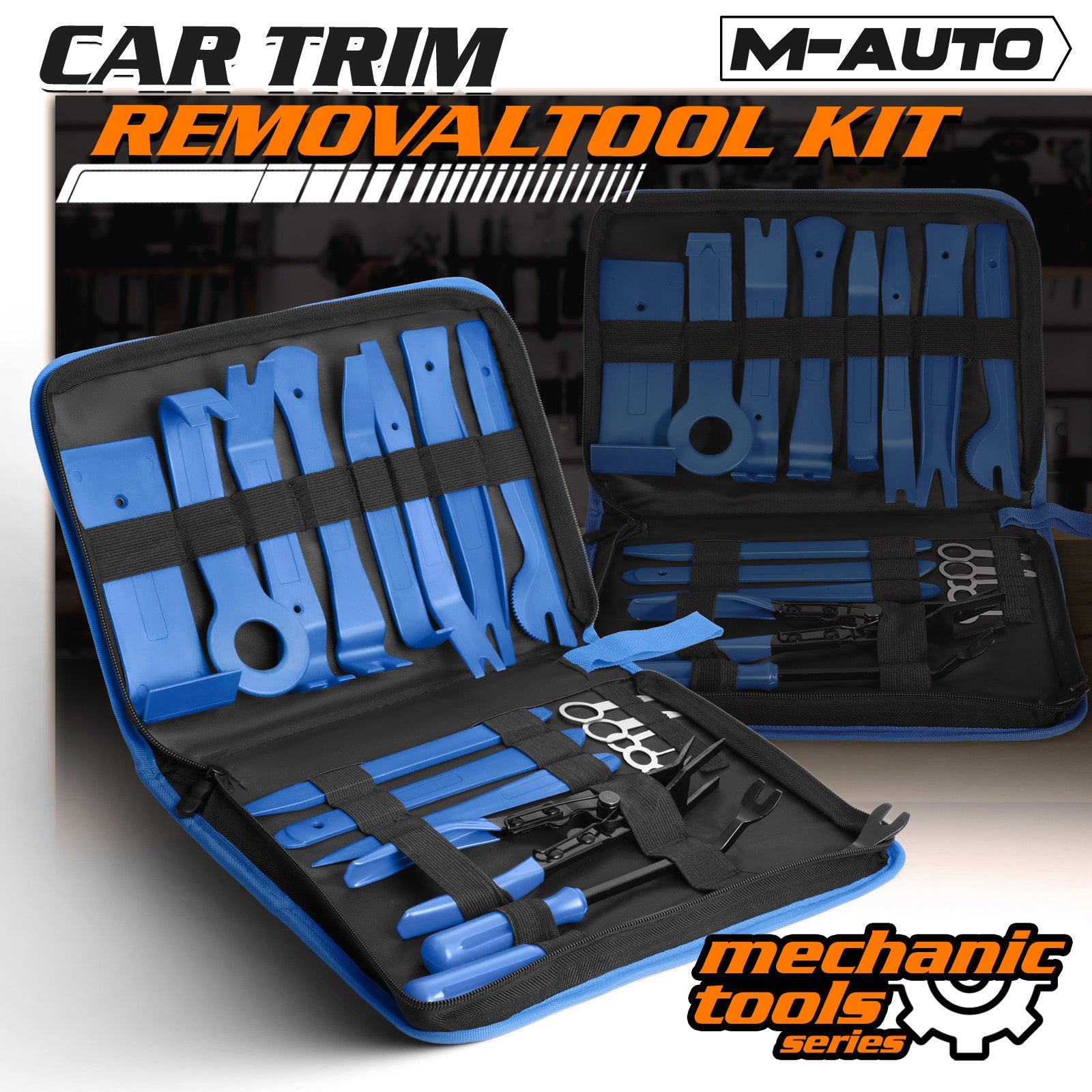 19 Piece Blue Hand Tools Kit Car Door Trim Radio Body C