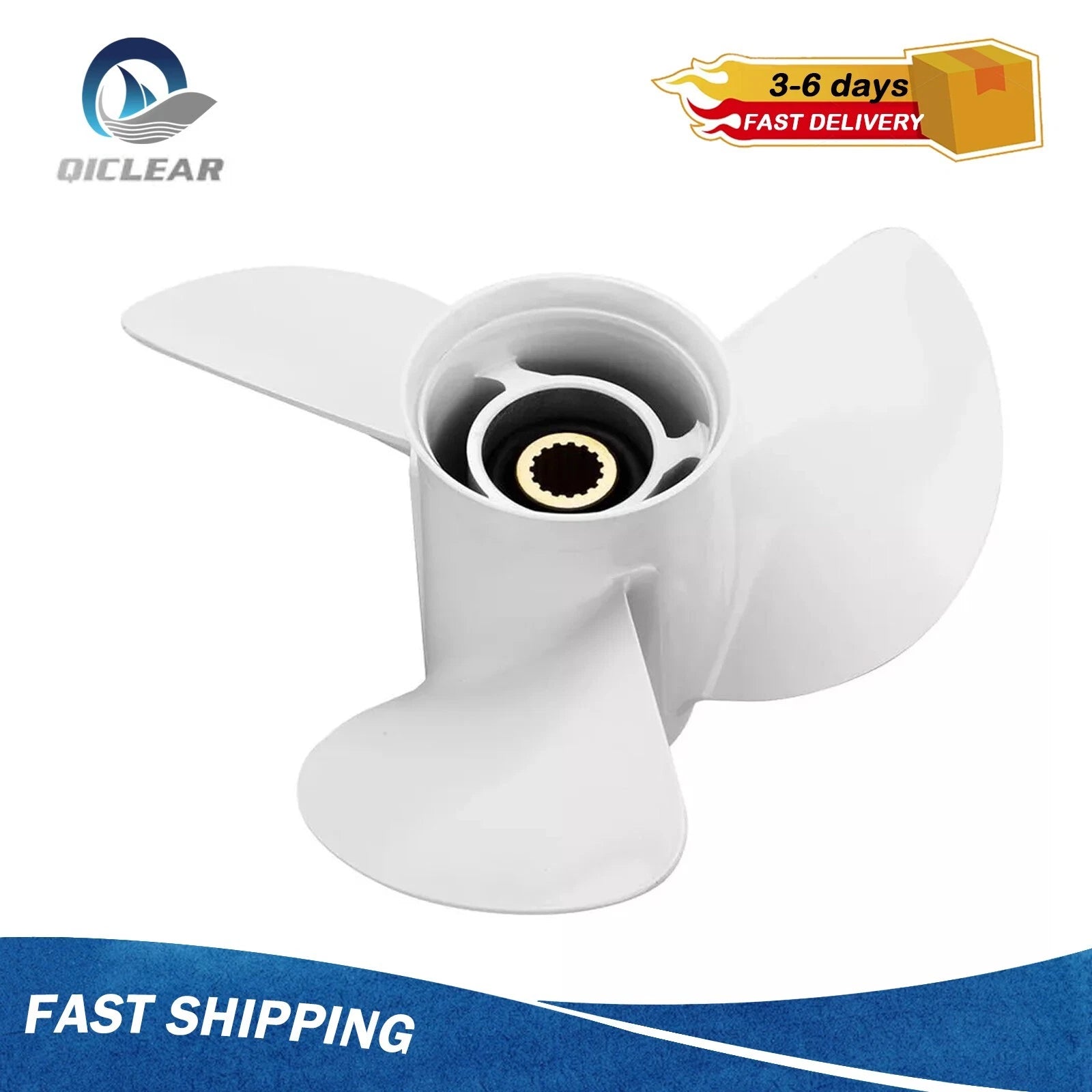 New 14 X 19 Aluminum Outboard Propeller Fit Yamaha 50-130hp 15 Spline