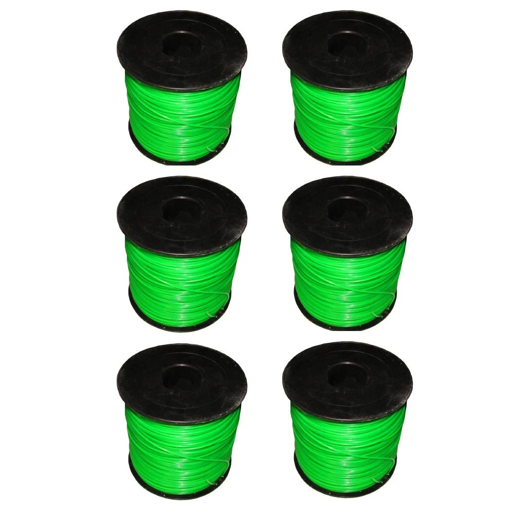 (6) New Green Commercial Trimmer Line Rolls 0.095" Fits Husqvarna T35