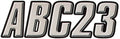 Hardline Series 800 Registration Kit Silver/black For Custom Decals 3"