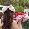 Ponytail Holder Satin Bow Hair Clip