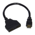 Hdmi Cable Adapter Male To Dual Female Converter Only