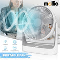Portable USB Rechargeable Desk Fan with 180° Tilt