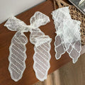 Flowing Hair Tie with White Lace