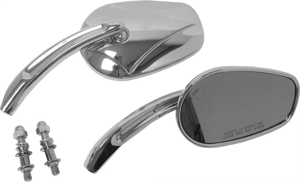 Harddrive Chrome Arrow Head Side Mirrors For Harley Davidson