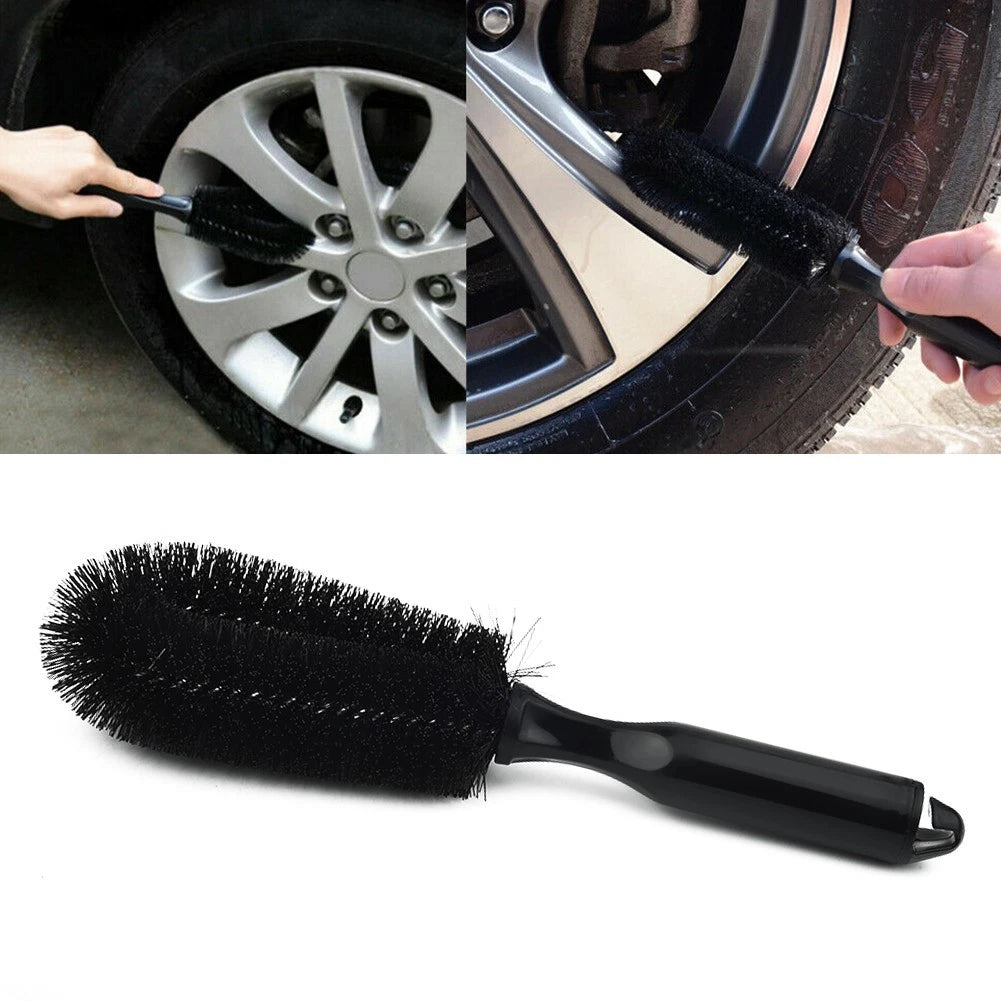Car Wheel Cleaning Brush Tool Tire Washing Clean-alloy Soft Bristle