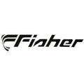 Fisher Boat Raised Emblem Decal Sticker | Black Silver by Fisher