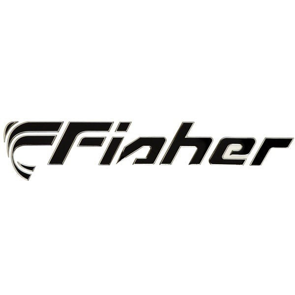 Fisher Boat Raised Emblem Decal Sticker | Black Silver by Fisher