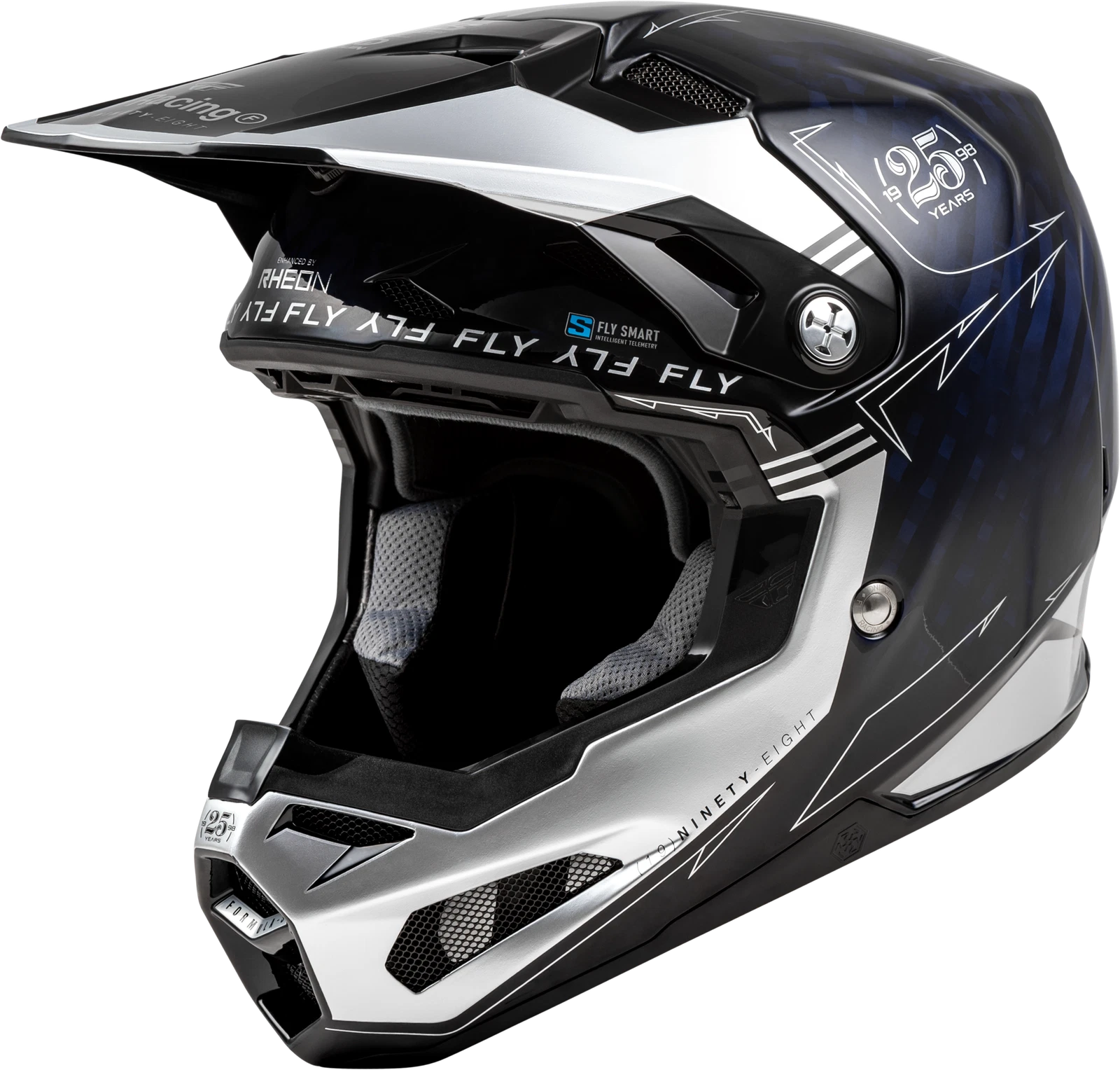 Fly Racing Youth Formula S Carbon Legacy Helmet Navy/silver 2024+