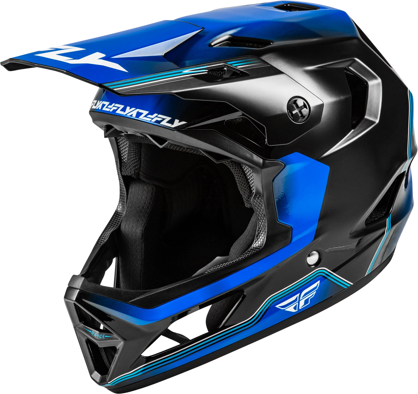Fly Racing Rayce Repeat Bicycle Helmet X-large Black/blue For Adults