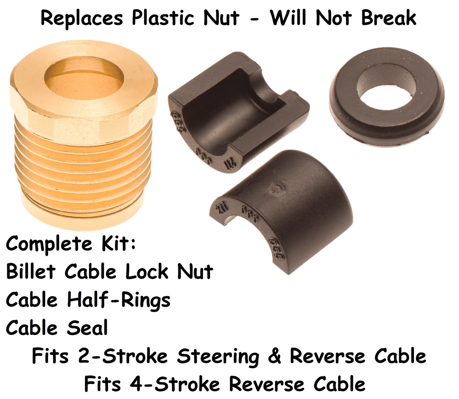 Sea Doo Billet Cable Lock Nut Seal & Half Ring Kit by Sea Doo