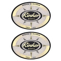 Rinker Boat Raised Decals Gold / Black / White 6 x 4 1/4 Inch 2PC by Rinker