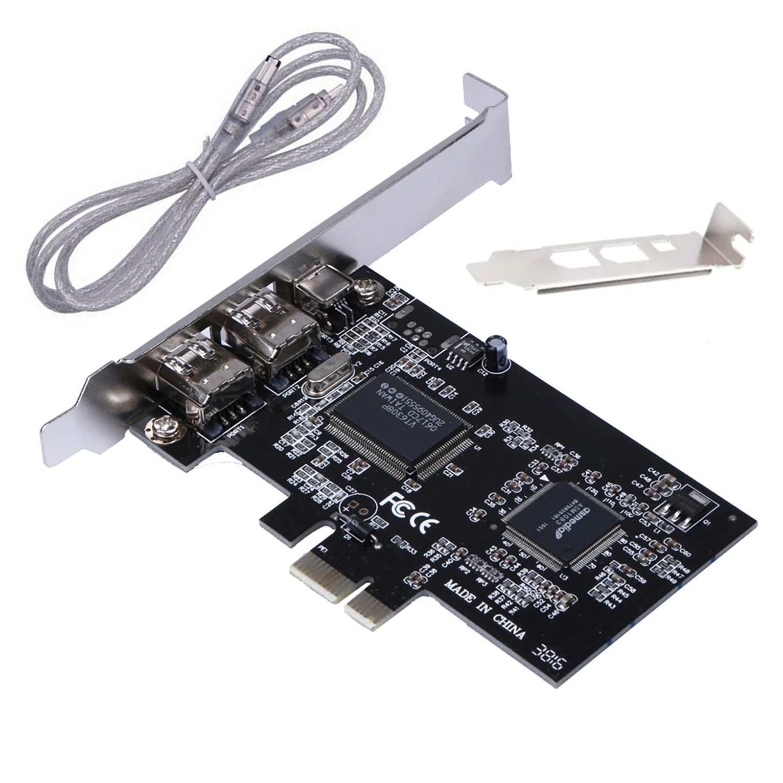 3 Ports 1394a Expansion Card Pci Express 1x To External Ieee 1394