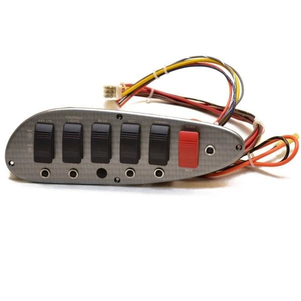 Harris Kayot Boat Rocker Switch Panel | Metallic Gray W/ Breakers