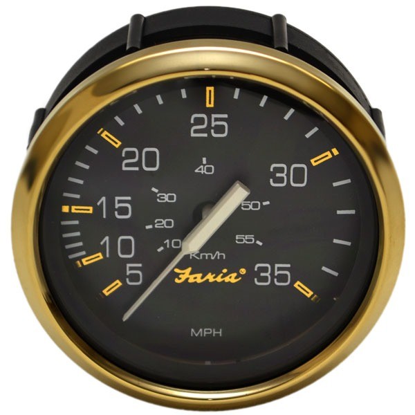 Faria Boat Speedometer Pontoon Gold by Faria