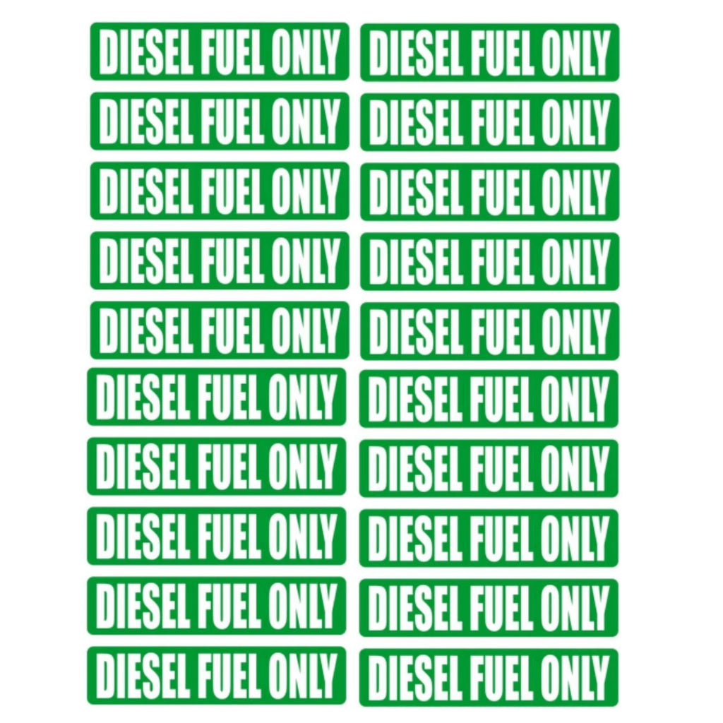 Diesel Fuel Only Sticker Decal for Boat, PWC, Jet Ski, Marine Fuel Tanks