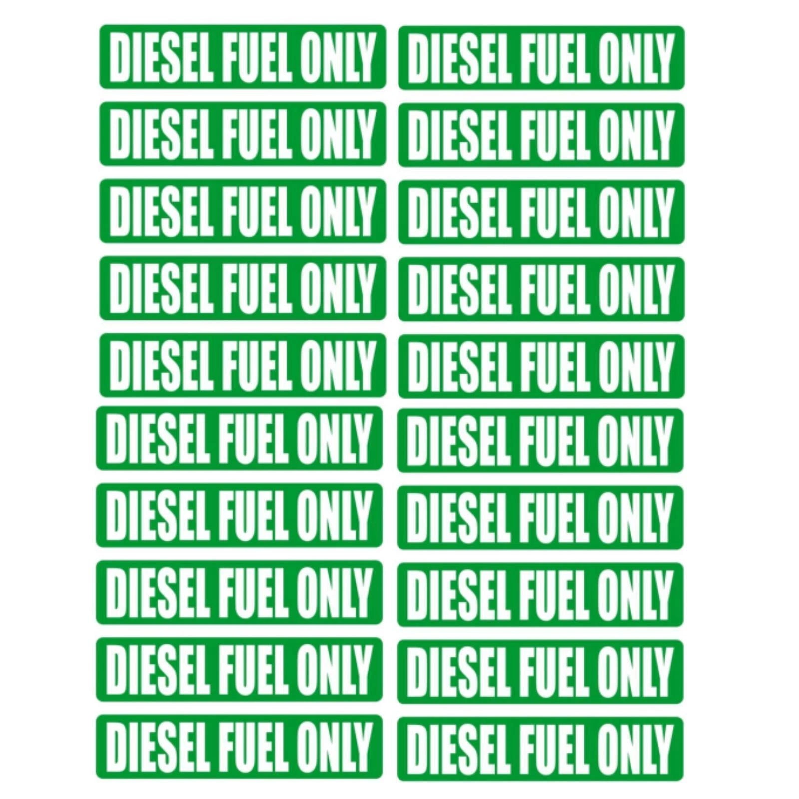 Diesel Fuel Only Sticker Decal for Boat, PWC, Jet Ski, Marine Fuel Tanks