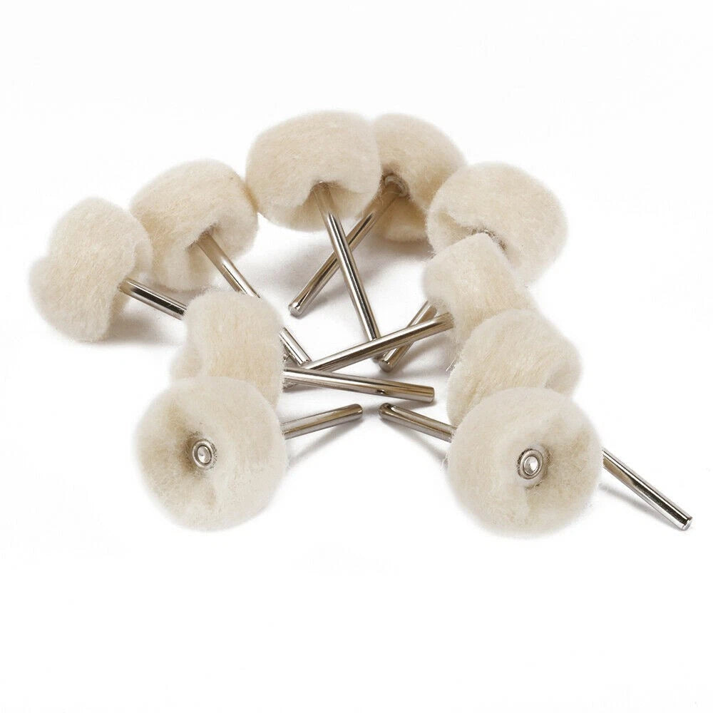 Fine Wool 1/8" Shank Soft Polishing Brush Buffing Wheel Rotary Tool A