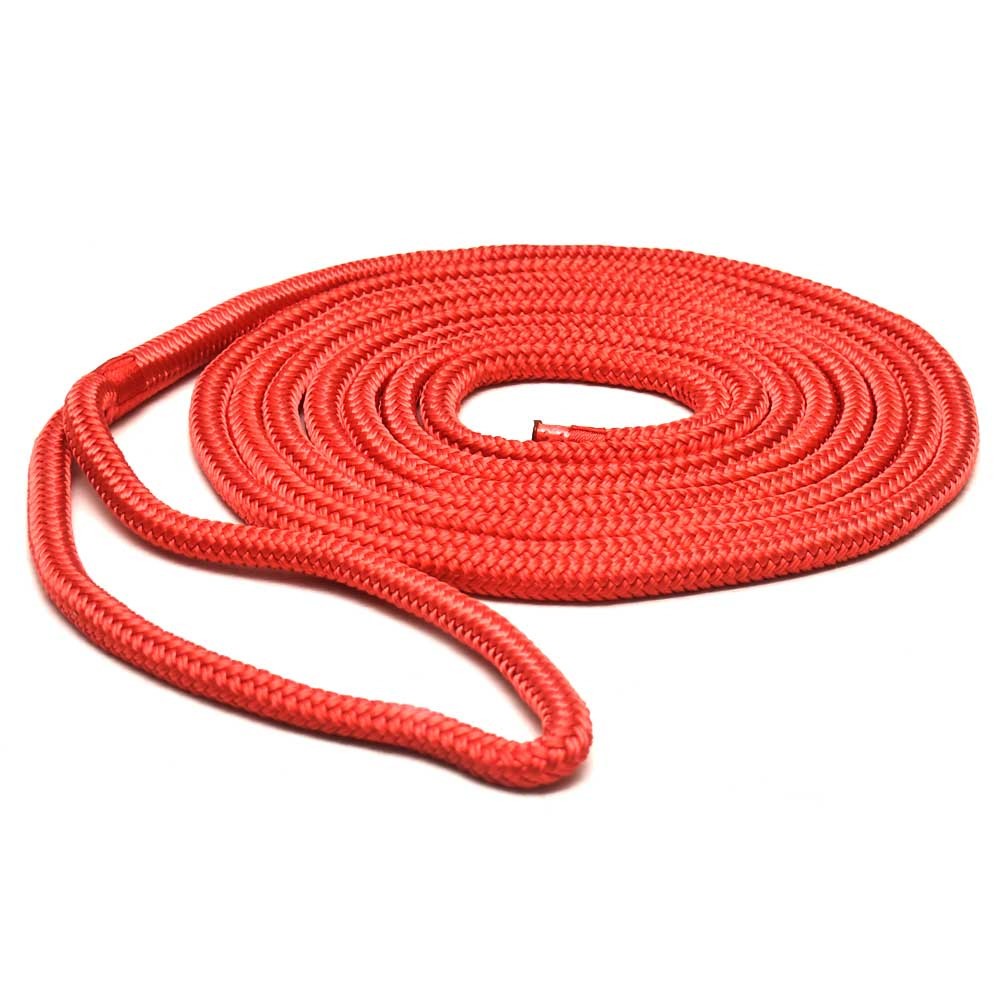 SeaGrace Boat Dock Line Double Braided 1/2 Inch x 15 FT Red by SeaGrace