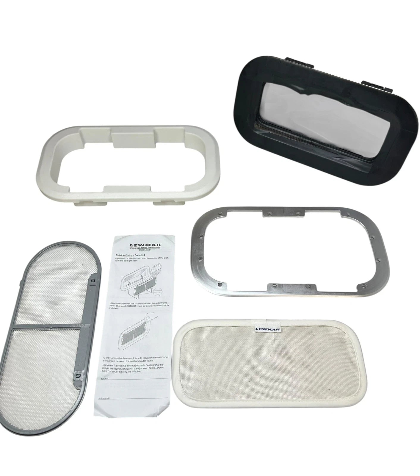 Lewmar 393020162, Gry Portlight Size 0, Bkt Blkm, W/ Screen, New, Oem