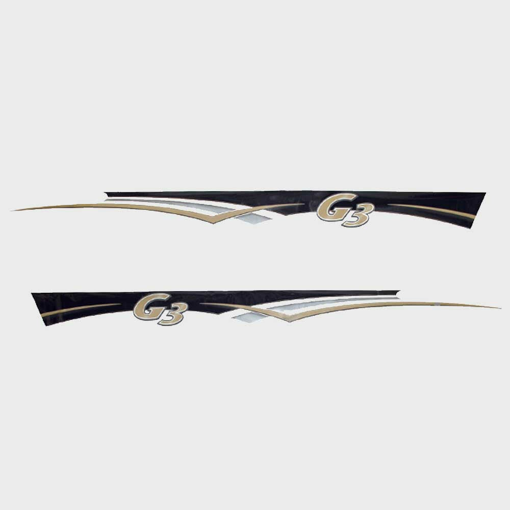 Boat Decal G3 105 x 8 Inch Black Gold by G3