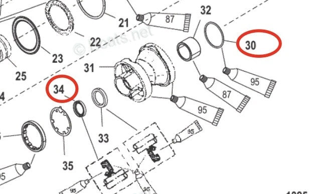 Lower Unit Oil Seal for Mercury Mariner 65-225 HP