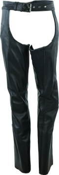Kuryakyn River Road Plains Leather Chaps For Women, Black, Small