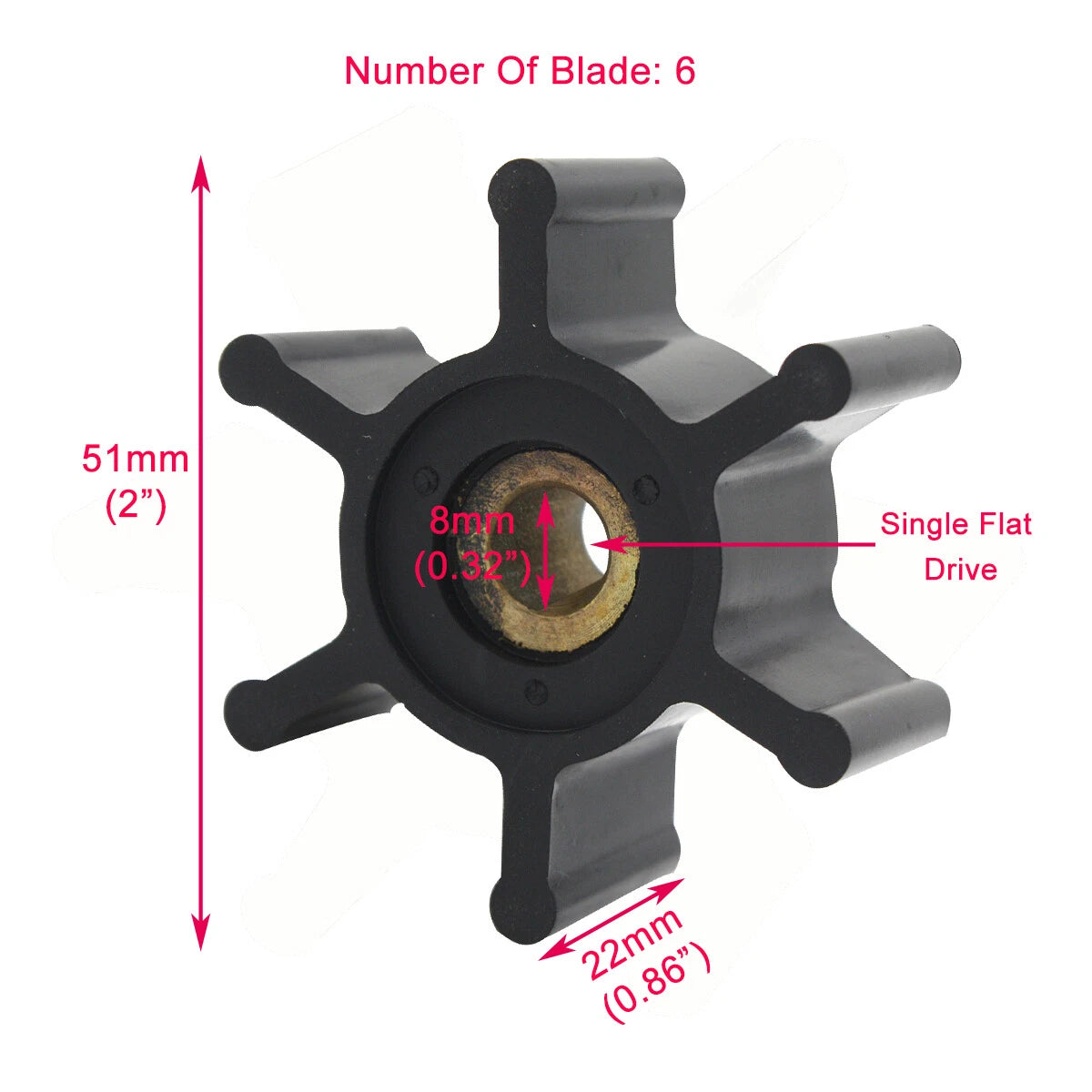 Replacement Impeller for Milwaukee M18 Transfer Pumps