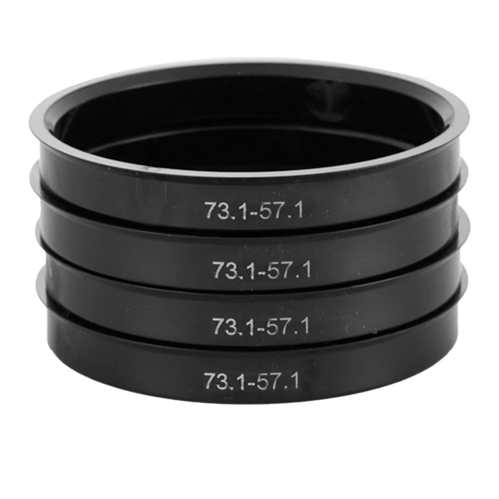 Precise Wheel Centering With Hub Rings 73 1mm To 57 1mm Black Color