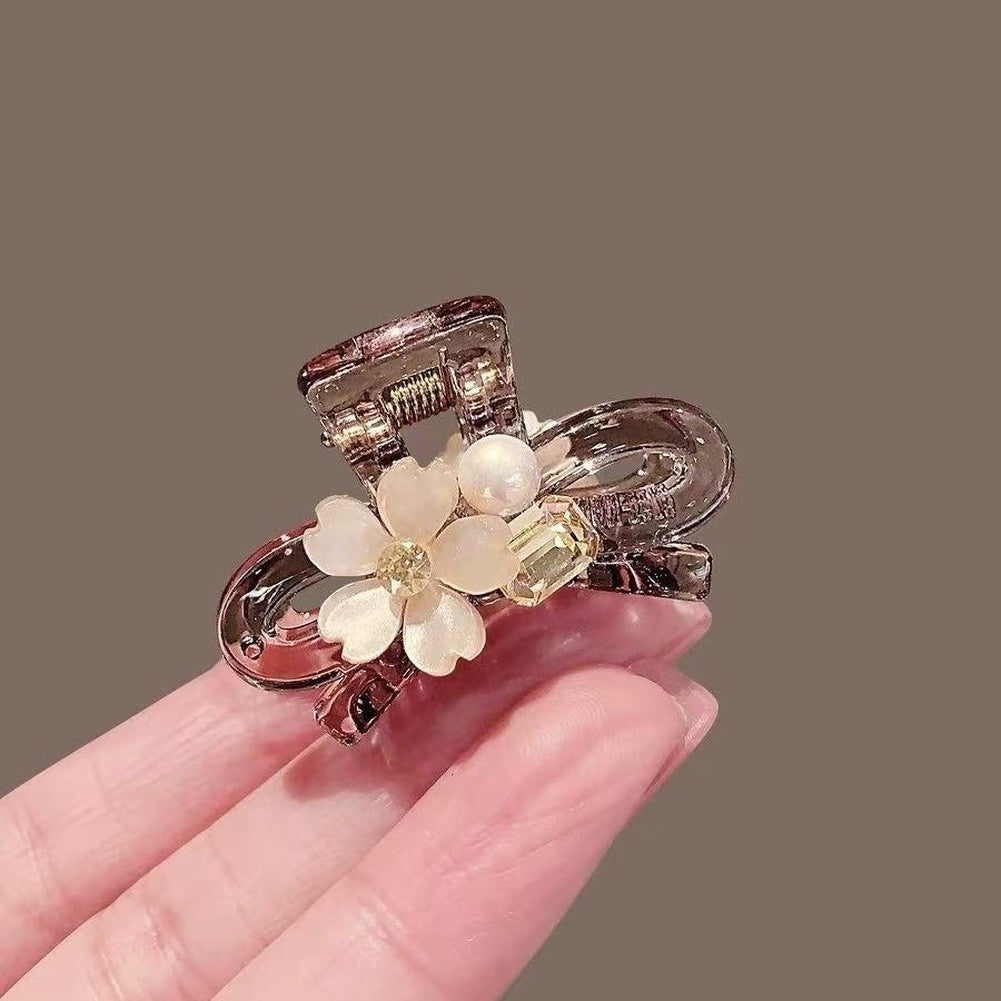 Crystal Flower Hair Clip for Women