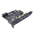 Usb 3.2 Gen1 Pci-e Expansion Card 5 Port 2*type-c 3*usb-a 19 Pin