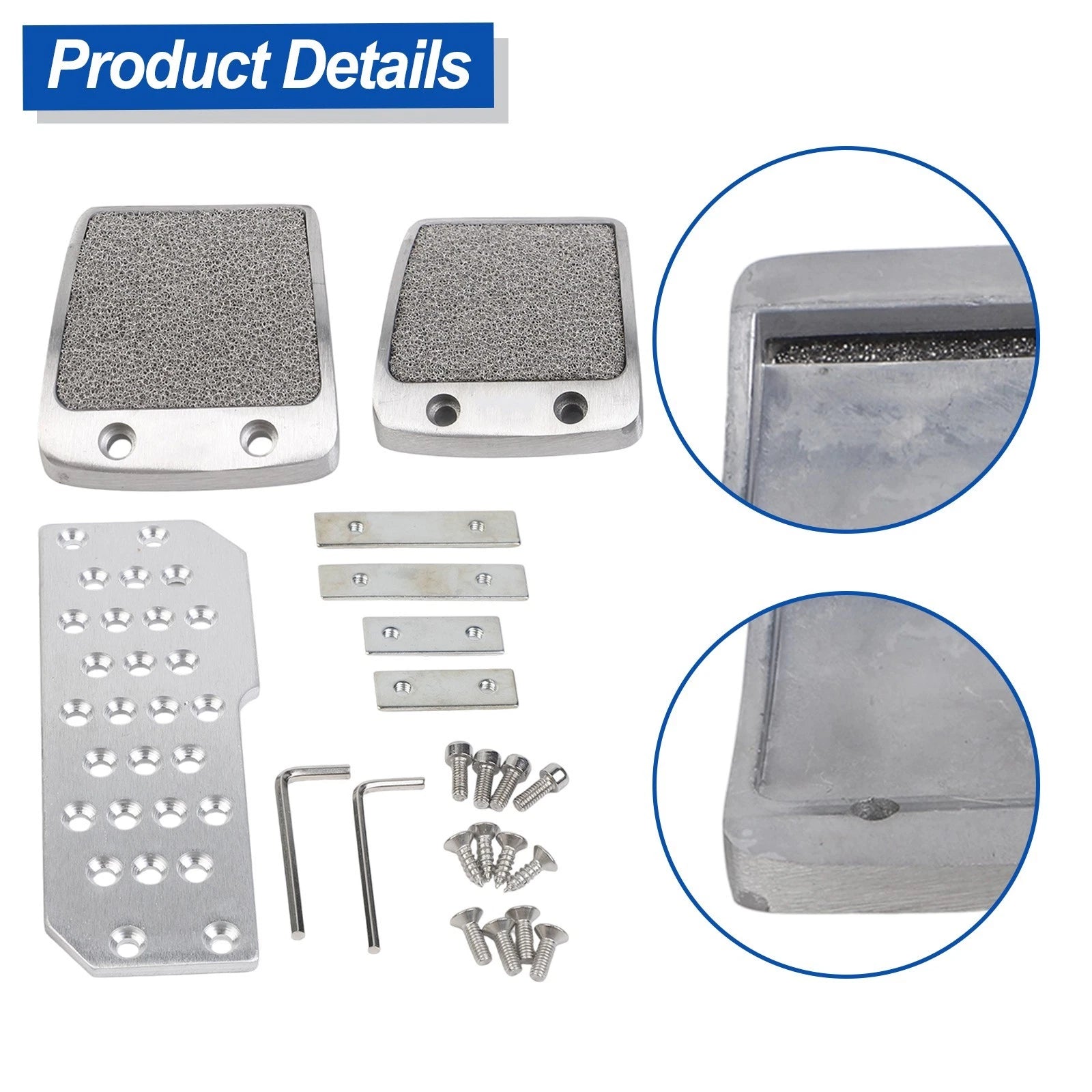 Set Footrest Pedal Mounting Accessories For Interior Manual Gear