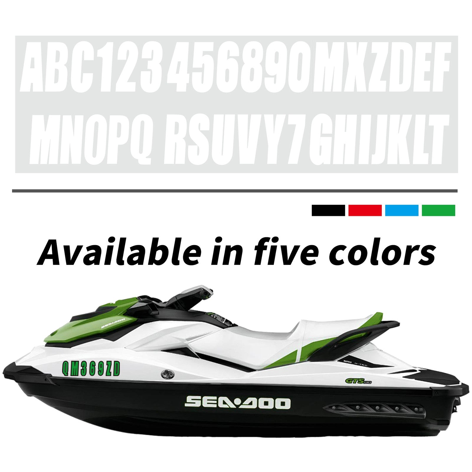 Sticker Decals A-Z Letters and 0-9 Numbers For Marine Boat White 3"Opens in a ne