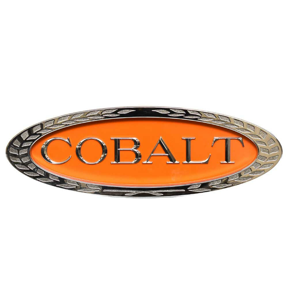 Cobalt Boat Logo Decal Silver / Orange by Cobalt