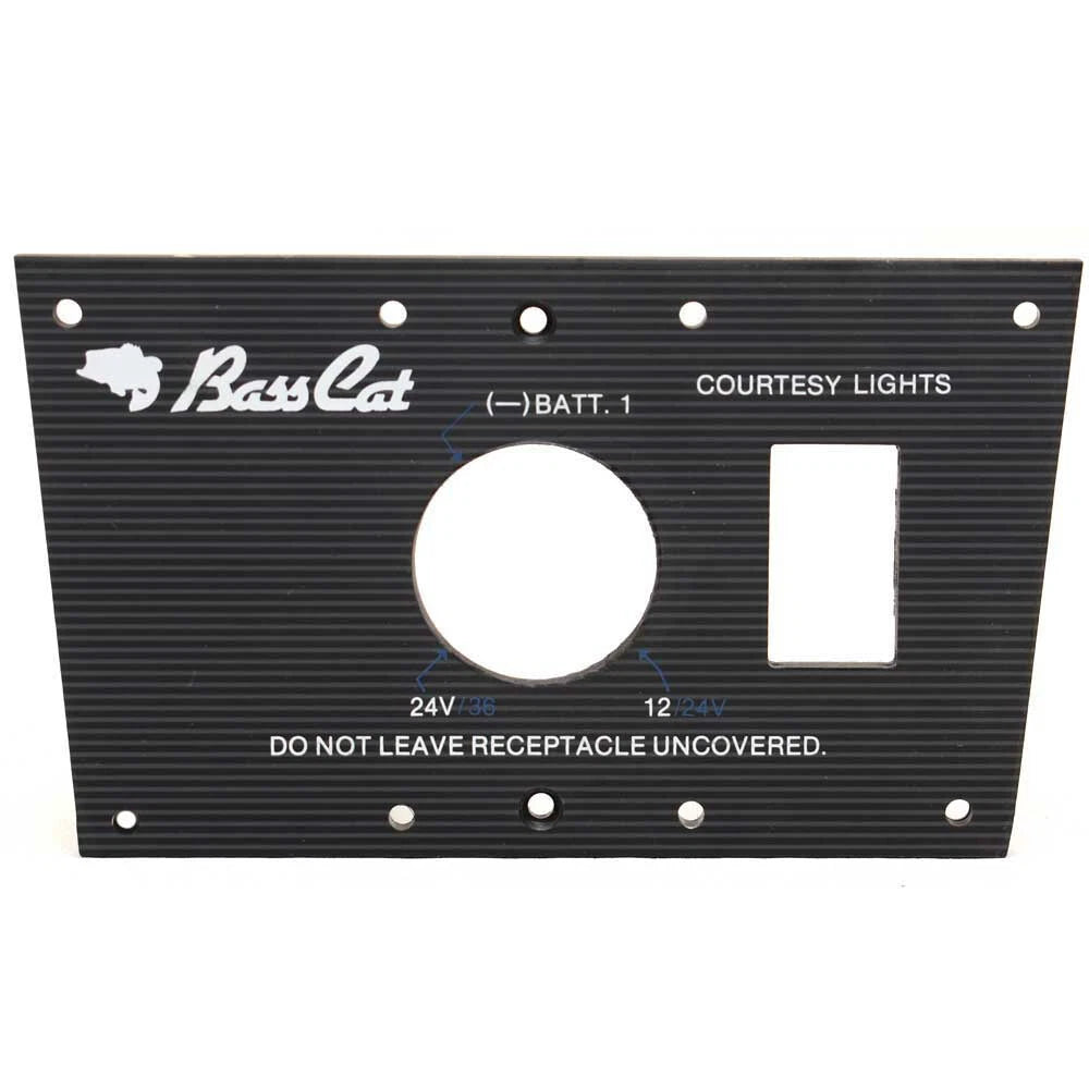 Bass Cat Boat Blank Bow Panel | W/ Trolling Receptacle Gray Lined