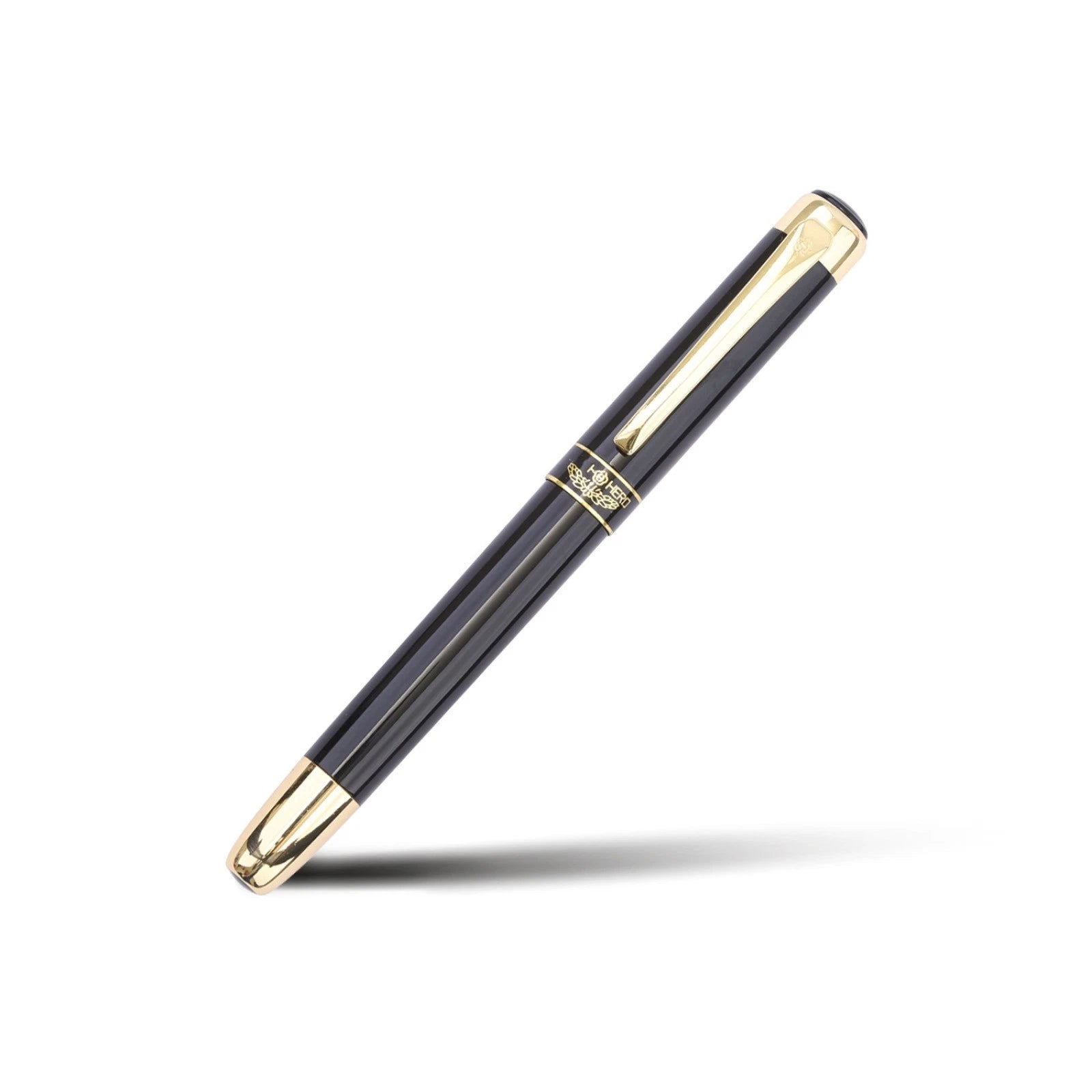 Hero 9018 Fountain Pen - Fude Artist's Signature Nib - Black Gold
