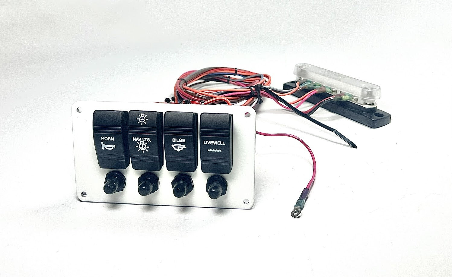 Boat Switch Panel, 4 Switch, Marine, 5 3/4in X 3 | Hook & Hull Co