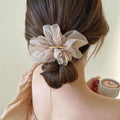 Chiffon Flower Hair Clip for Ponytail Braid