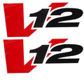Emblem Decal Tracker V12 Black Red by Tracker
