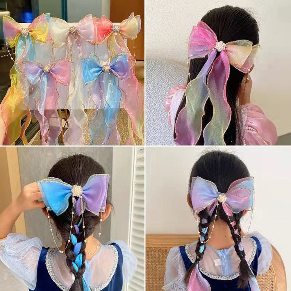 Fashion Long Bow Hair Clip