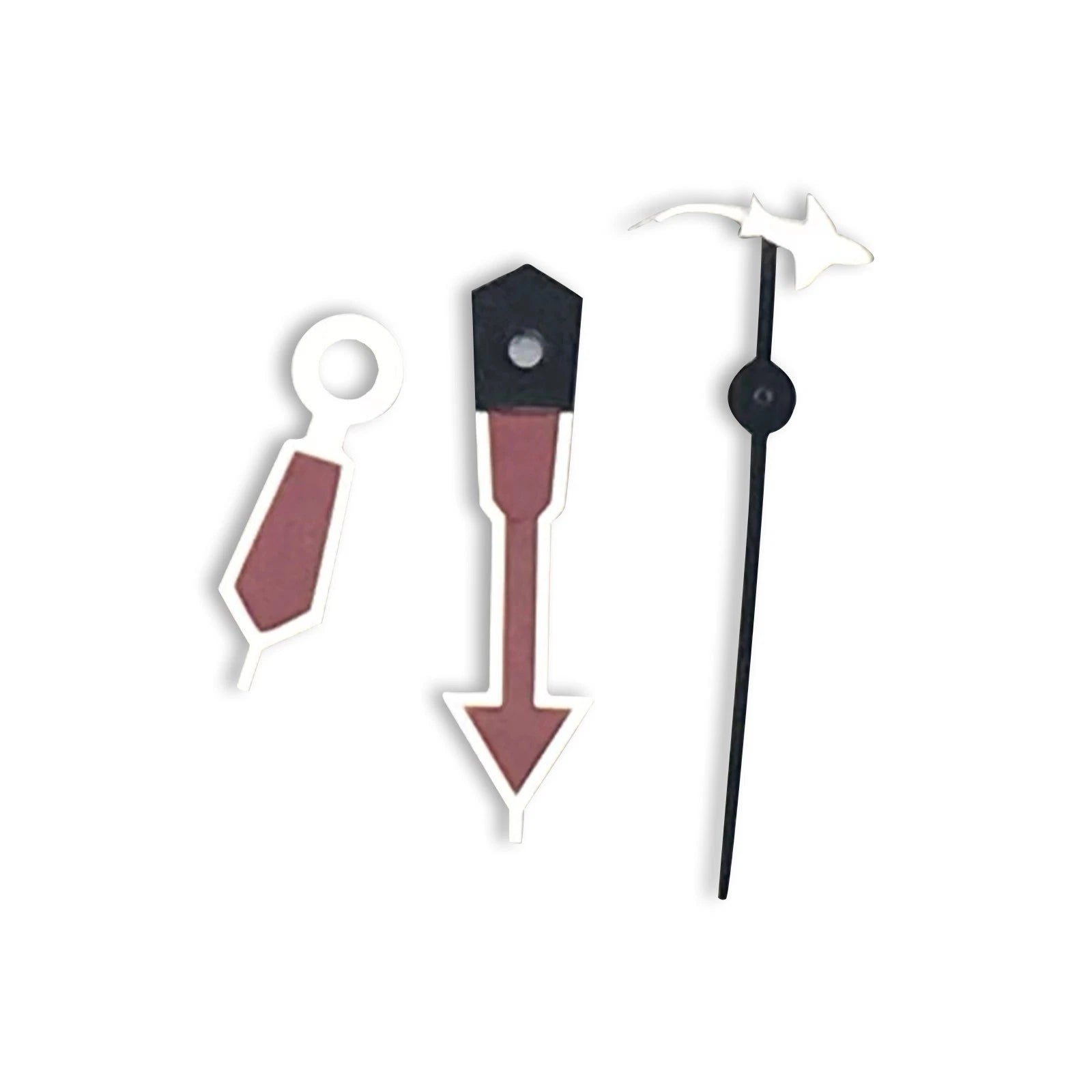 Red Fish Stainless Steel Watch Hands Replace For Nh35 Nh36 Automatic
